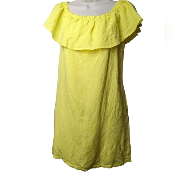 Tommy Bahama Linen-Blend Off-the-Shoulder Dress Sz S - Picture 1 of 8